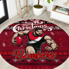 Bombers Football Xmas Round Carpet Australia AFL Mascot