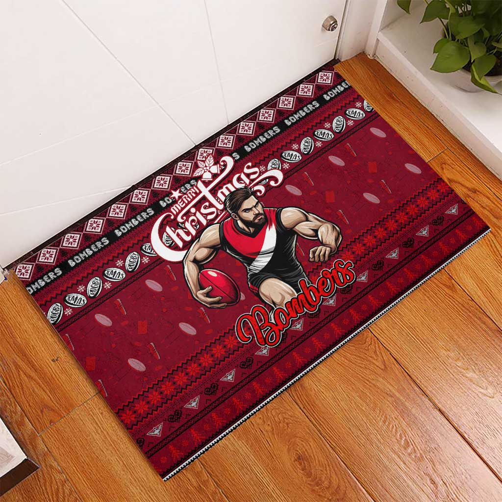 Bombers Football Xmas Rubber Doormat Australia AFL Mascot
