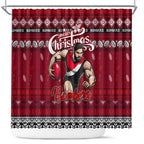 Bombers Football Xmas Shower Curtain Australia AFL Mascot