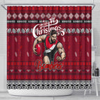 Bombers Football Xmas Shower Curtain Australia AFL Mascot