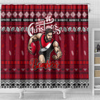 Bombers Football Xmas Shower Curtain Australia AFL Mascot