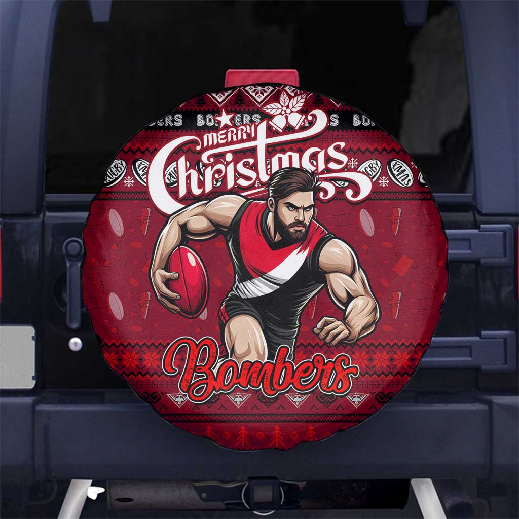 Bombers Football Xmas Spare Tire Cover Australia AFL Mascot