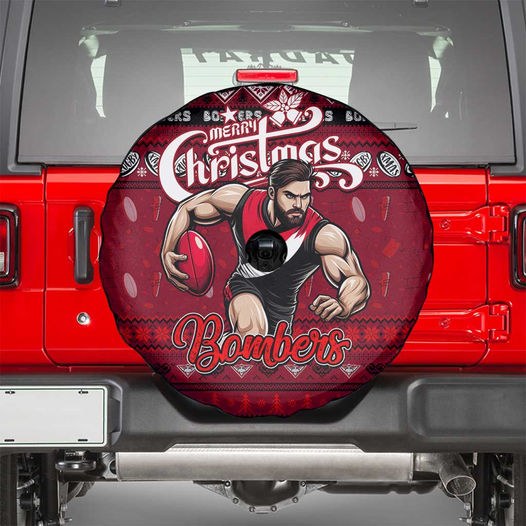 Bombers Football Xmas Spare Tire Cover Australia AFL Mascot