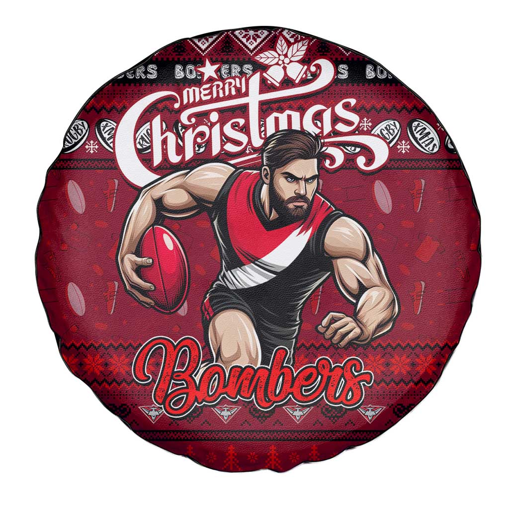 Bombers Football Xmas Spare Tire Cover Australia AFL Mascot