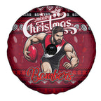 Bombers Football Xmas Spare Tire Cover Australia AFL Mascot