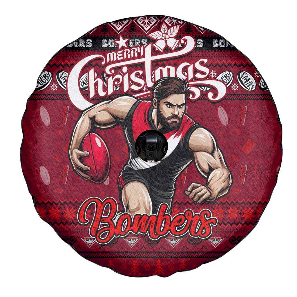 Bombers Football Xmas Spare Tire Cover Australia AFL Mascot