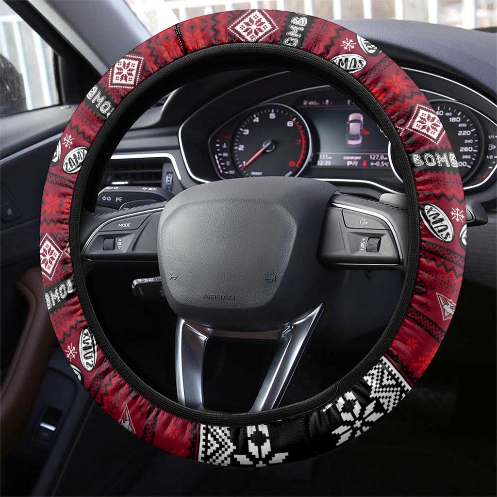 Bombers Football Xmas Steering Wheel Cover Australia AFL Mascot