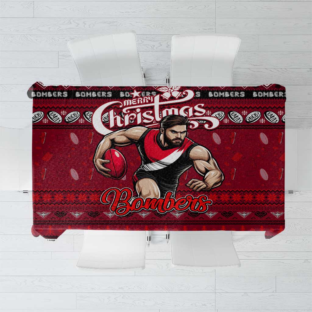 Bombers Football Xmas Tablecloth Australia AFL Mascot
