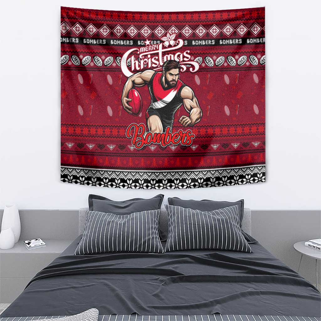 Bombers Football Xmas Tapestry Australia AFL Mascot