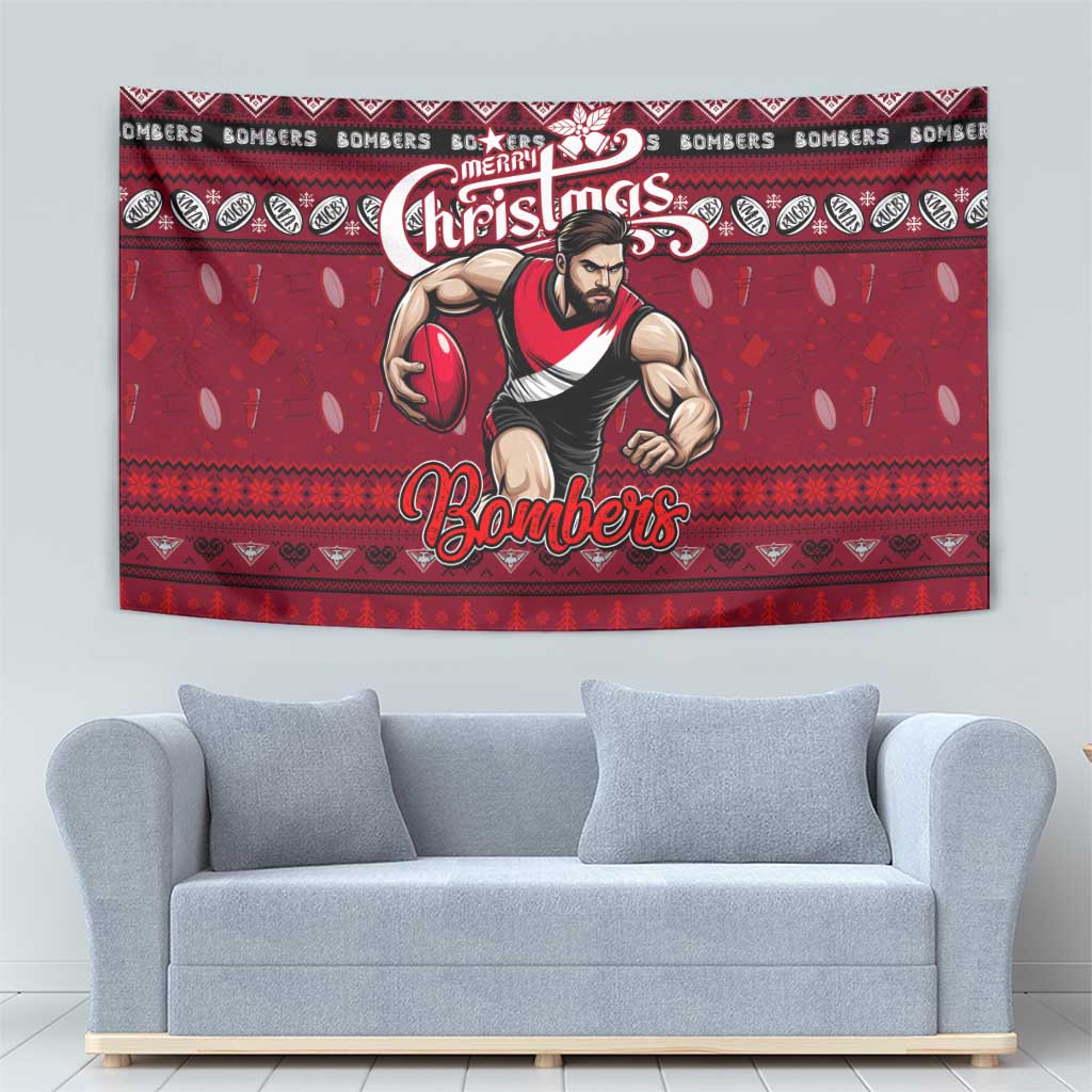 Bombers Football Xmas Tapestry Australia AFL Mascot