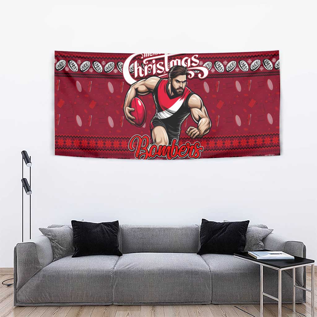 Bombers Football Xmas Tapestry Australia AFL Mascot