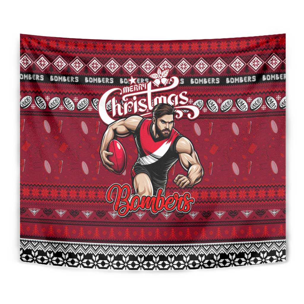 Bombers Football Xmas Tapestry Australia AFL Mascot