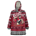 Personalized Bombers Rugby Xmas Wearable Blanket Hoodie Australia AFL Mascot