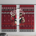 Bombers Football Xmas Window Curtain Australia AFL Mascot
