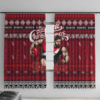 Bombers Football Xmas Window Curtain Australia AFL Mascot