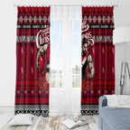 Bombers Football Xmas Window Curtain Australia AFL Mascot
