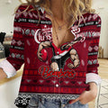 Personalized Bombers Rugby Xmas Women Casual Shirt Australia AFL Mascot