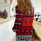 Personalized Bombers Rugby Xmas Women Casual Shirt Australia AFL Mascot