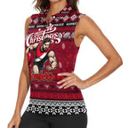 Personalized Bombers Rugby Xmas Women Sleeveless Polo Shirt Australia AFL Mascot