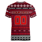 Personalized Bombers Rugby Xmas Women V-Neck T-Shirt Australia AFL Mascot