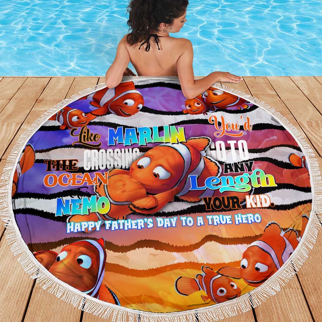 The Ocean Best Dad Beach Blanket Like Marlin Happy Fathers Day To a True Hero - Aussie Hoodie