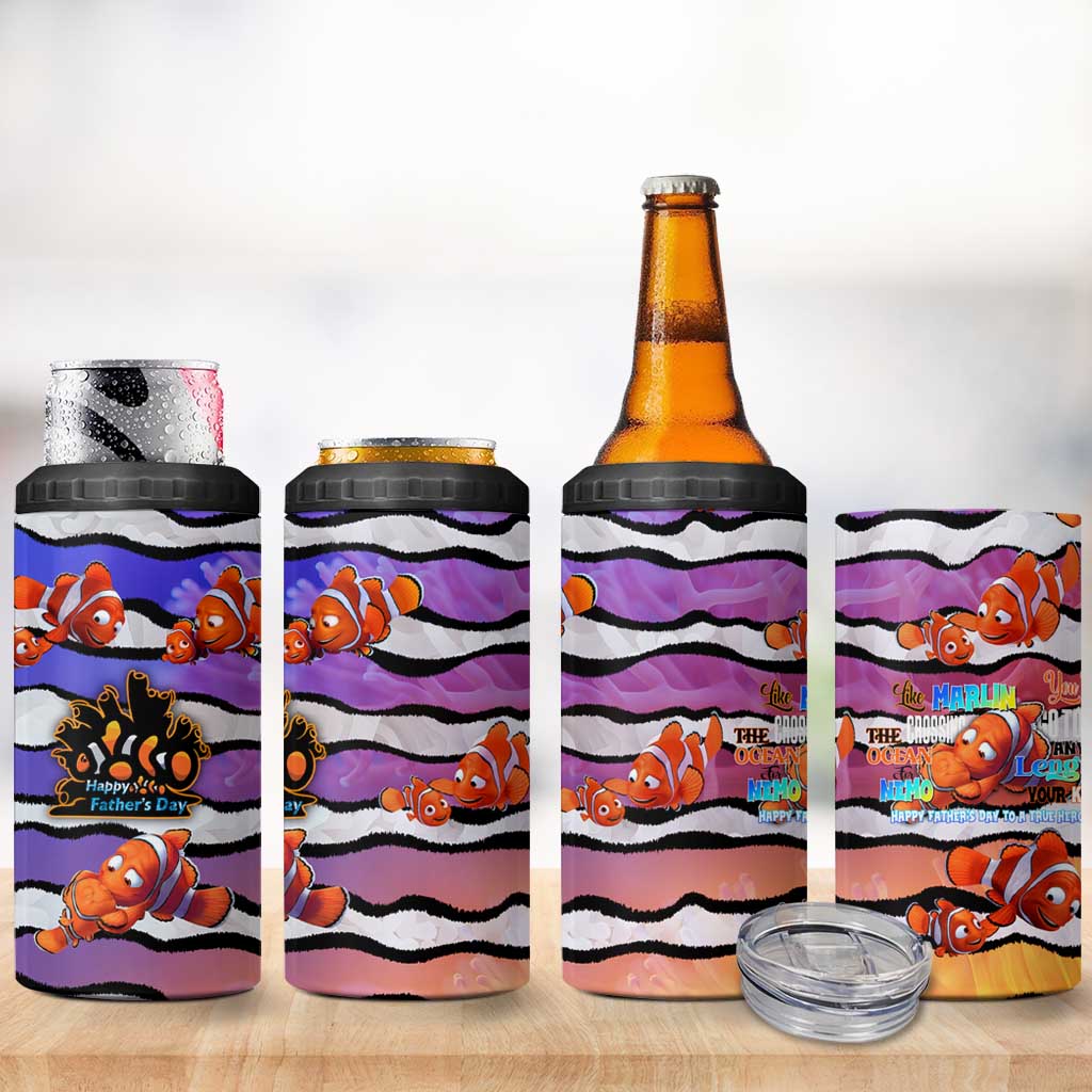 The Ocean Best Dad 4 in 1 Can Cooler Tumbler Like Marlin Happy Fathers Day To a True Hero - Aussie Hoodie