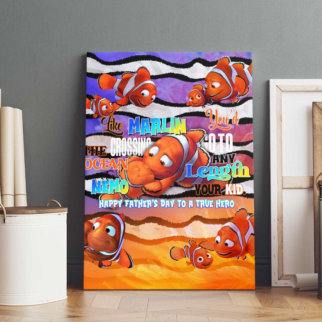 The Ocean Best Dad Canvas Wall Art Like Marlin Happy Fathers Day To a True Hero - Aussie Hoodie