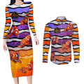 The Ocean Best Dad Couples Matching Long Sleeve Bodycon Dress and Long Sleeve Button Shirt Like Marlin Happy Fathers Day To a True Hero - Aussie Hoodie