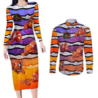 The Ocean Best Dad Couples Matching Long Sleeve Bodycon Dress and Long Sleeve Button Shirt Like Marlin Happy Fathers Day To a True Hero - Aussie Hoodie