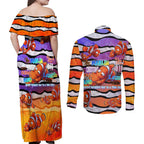 The Ocean Best Dad Couples Matching Off Shoulder Maxi Dress and Long Sleeve Button Shirt Like Marlin Happy Fathers Day To a True Hero - Aussie Hoodie