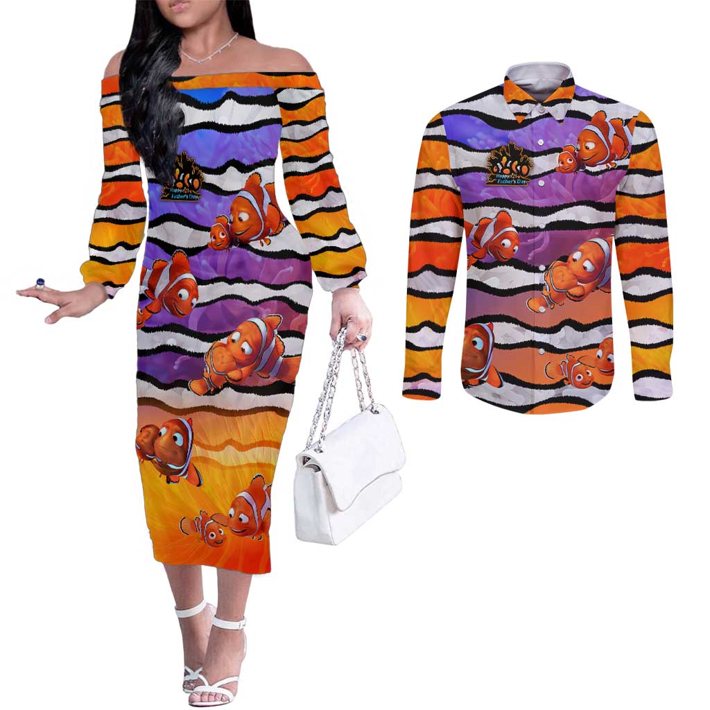 The Ocean Best Dad Couples Matching Off The Shoulder Long Sleeve Dress and Long Sleeve Button Shirt Like Marlin Happy Fathers Day To a True Hero - Aussie Hoodie
