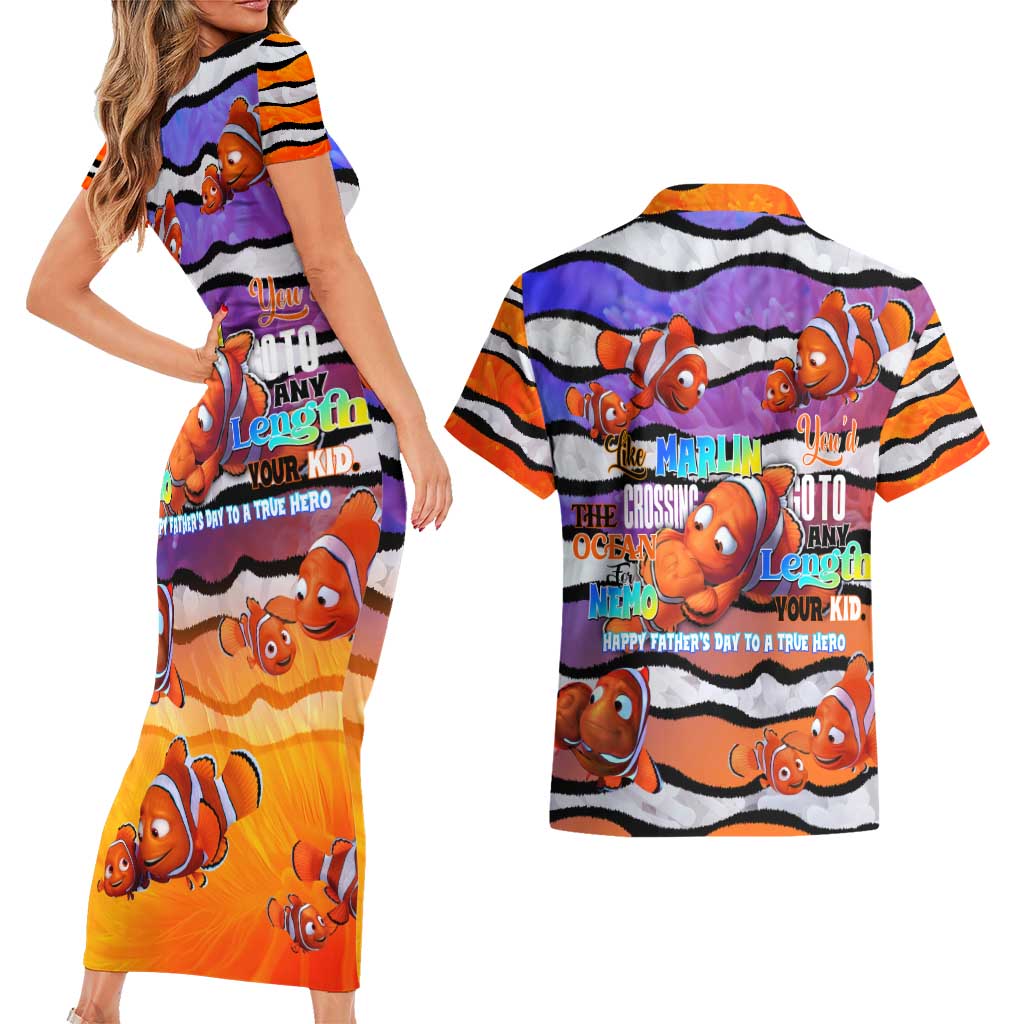 The Ocean Best Dad Couples Matching Short Sleeve Bodycon Dress and Hawaiian Shirt Like Marlin Happy Fathers Day To a True Hero - Aussie Hoodie