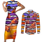 The Ocean Best Dad Couples Matching Short Sleeve Bodycon Dress and Long Sleeve Button Shirt Like Marlin Happy Fathers Day To a True Hero - Aussie Hoodie