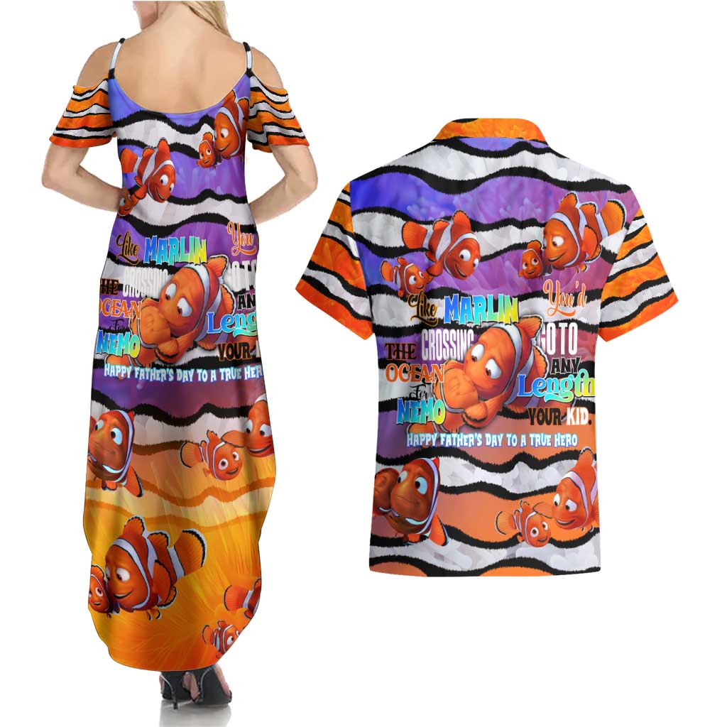 The Ocean Best Dad Couples Matching Summer Maxi Dress and Hawaiian Shirt Like Marlin Happy Fathers Day To a True Hero - Aussie Hoodie