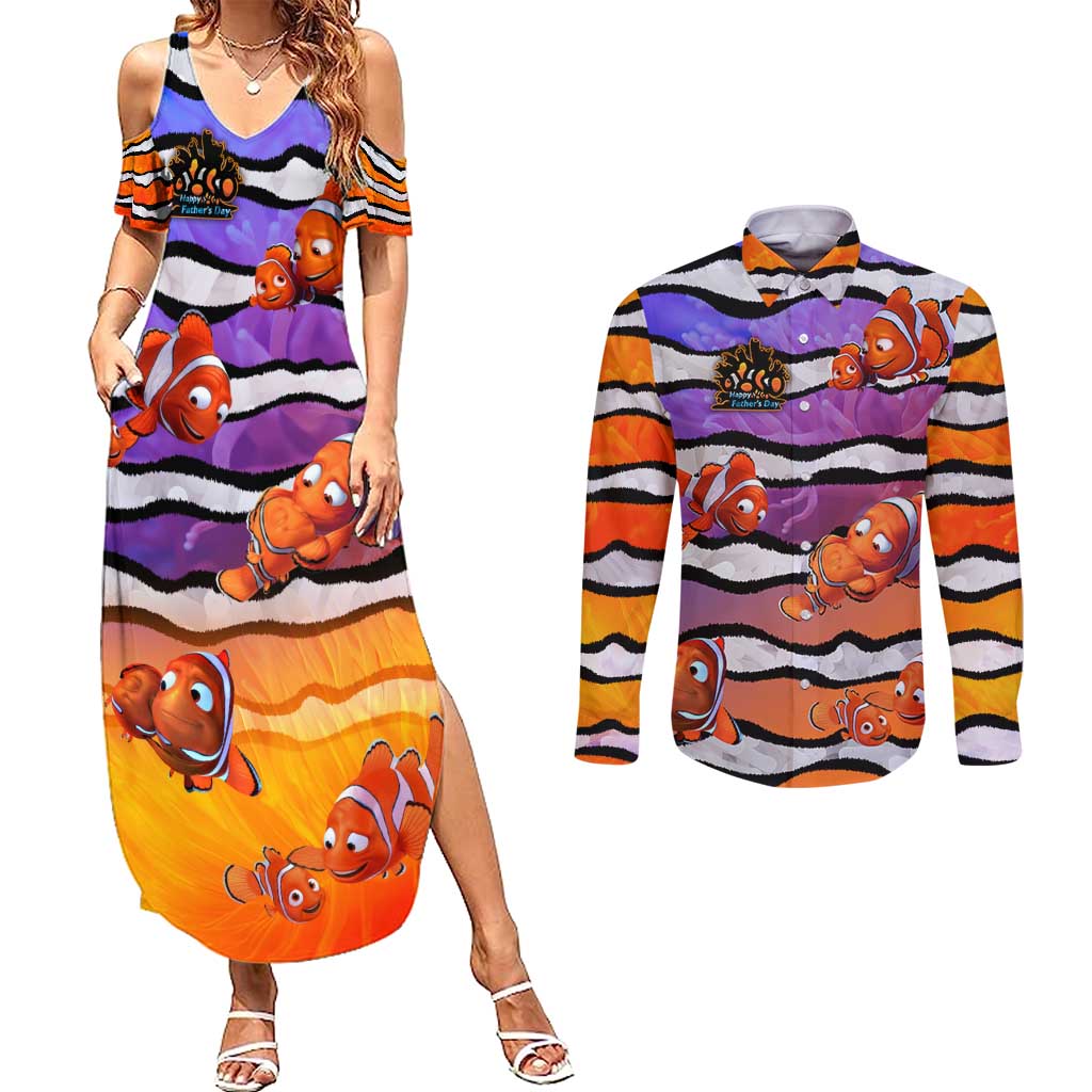 The Ocean Best Dad Couples Matching Summer Maxi Dress and Long Sleeve Button Shirt Like Marlin Happy Fathers Day To a True Hero - Aussie Hoodie