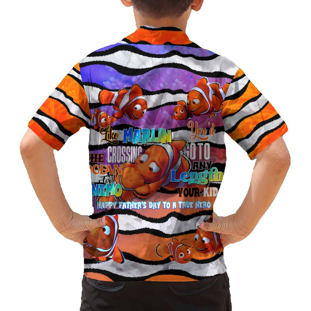 The Ocean Best Dad Family Matching Off The Shoulder Long Sleeve Dress and Hawaiian Shirt Like Marlin Happy Fathers Day To a True Hero - Aussie Hoodie