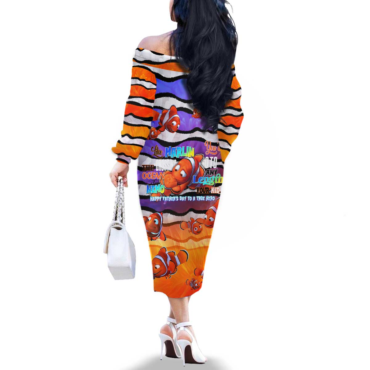 The Ocean Best Dad Family Matching Off The Shoulder Long Sleeve Dress and Hawaiian Shirt Like Marlin Happy Fathers Day To a True Hero - Aussie Hoodie