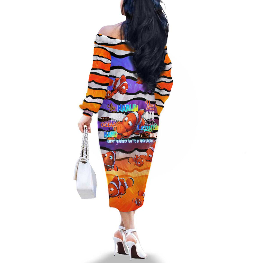 The Ocean Best Dad Family Matching Off The Shoulder Long Sleeve Dress and Hawaiian Shirt Like Marlin Happy Fathers Day To a True Hero - Aussie Hoodie