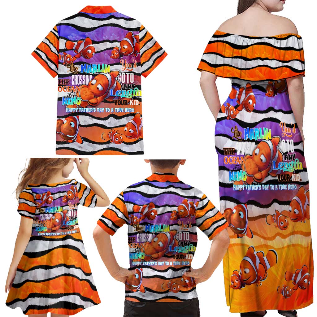 The Ocean Best Dad Family Matching Off Shoulder Maxi Dress and Hawaiian Shirt Like Marlin Happy Fathers Day To a True Hero - Aussie Hoodie