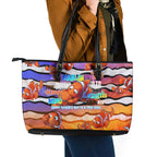 The Ocean Best Dad Leather Tote Bag Like Marlin Happy Fathers Day To a True Hero - Aussie Hoodie