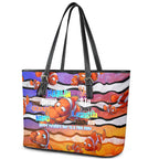 The Ocean Best Dad Leather Tote Bag Like Marlin Happy Fathers Day To a True Hero - Aussie Hoodie