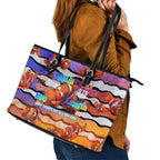 The Ocean Best Dad Leather Tote Bag Like Marlin Happy Fathers Day To a True Hero - Aussie Hoodie