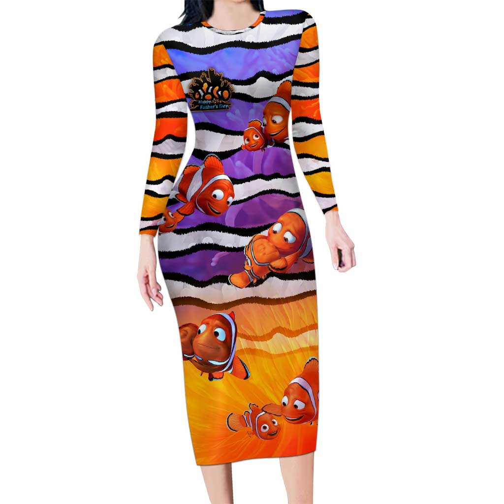 The Ocean Best Dad Long Sleeve Bodycon Dress Like Marlin Happy Fathers Day To a True Hero - Aussie Hoodie