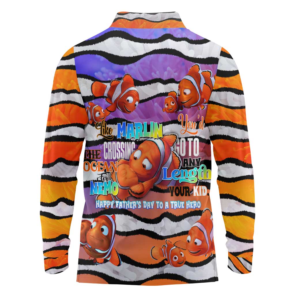 The Ocean Best Dad Long Sleeve Polo Shirt Like Marlin Happy Fathers Day To a True Hero - Aussie Hoodie
