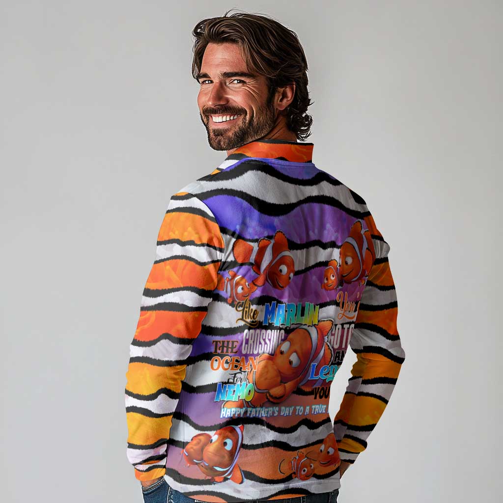 The Ocean Best Dad Long Sleeve Polo Shirt Like Marlin Happy Fathers Day To a True Hero - Aussie Hoodie