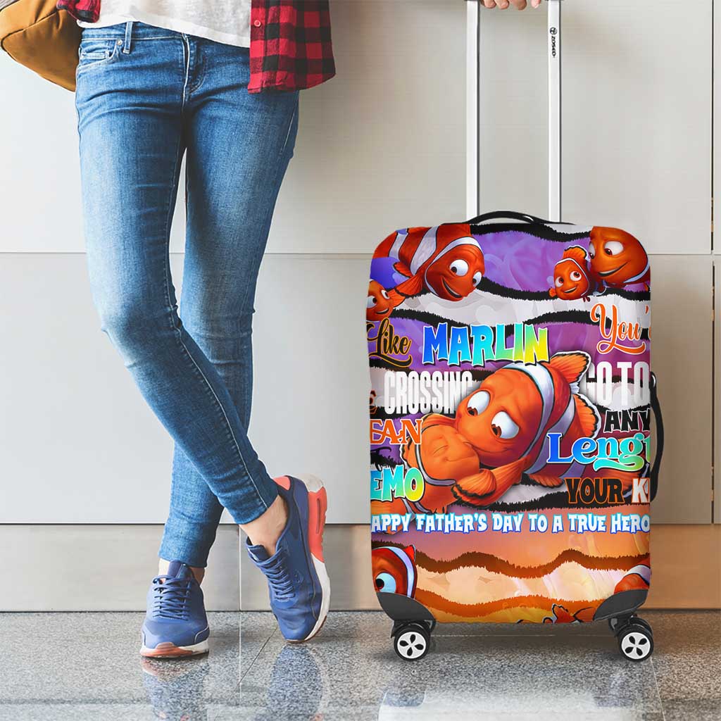 The Ocean Best Dad Luggage Cover Like Marlin Happy Fathers Day To a True Hero - Aussie Hoodie