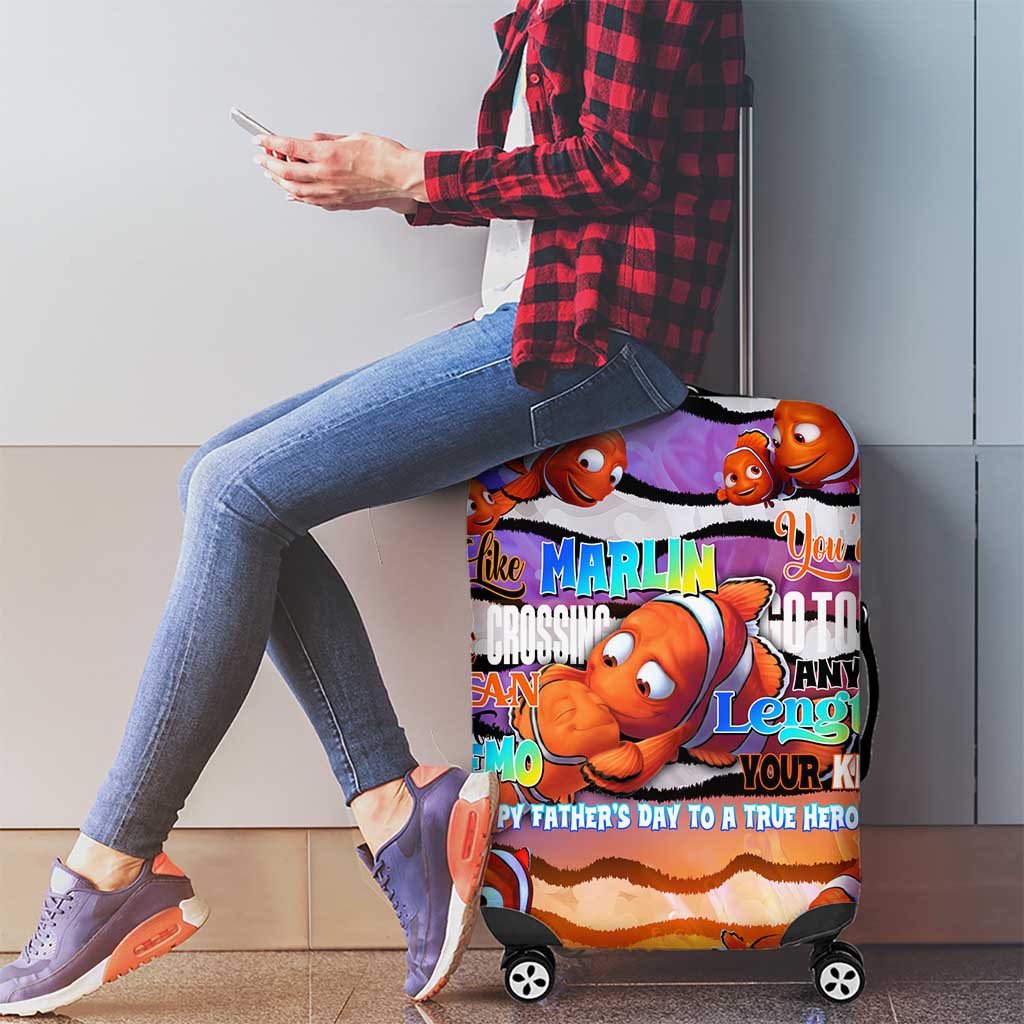 The Ocean Best Dad Luggage Cover Like Marlin Happy Fathers Day To a True Hero - Aussie Hoodie