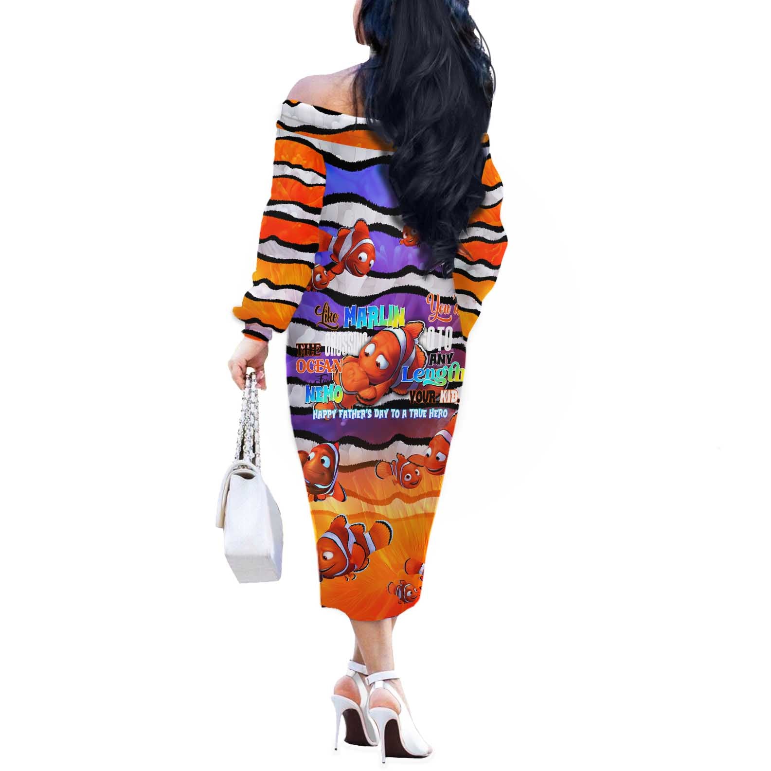 The Ocean Best Dad Off The Shoulder Long Sleeve Dress Like Marlin Happy Fathers Day To a True Hero - Aussie Hoodie