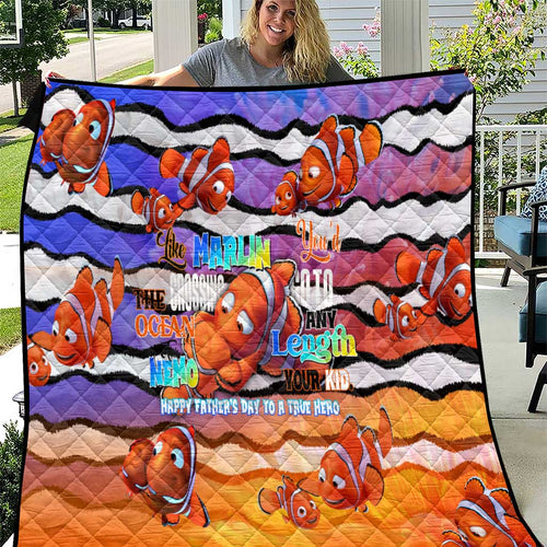 The Ocean Best Dad Quilt Like Marlin Happy Fathers Day To a True Hero - Aussie Hoodie