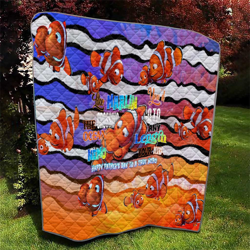 The Ocean Best Dad Quilt Like Marlin Happy Fathers Day To a True Hero - Aussie Hoodie
